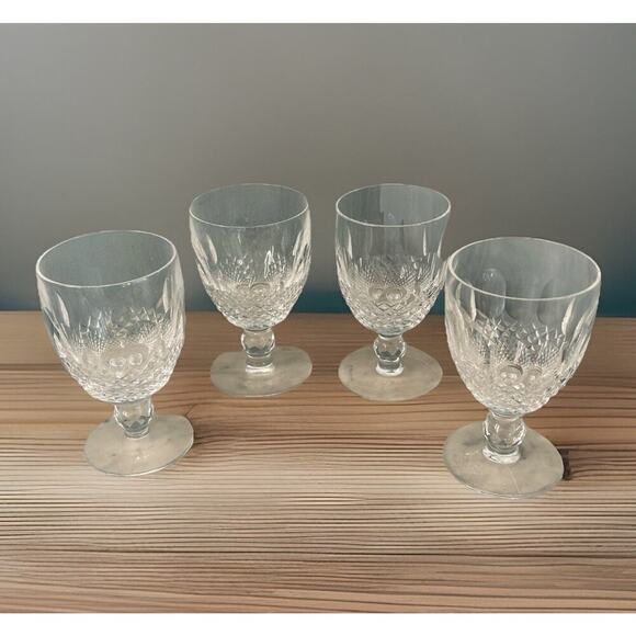 (3) Waterford Crystal ‘Colleen’ Glasses 5.25" Short Stem Water Goblet Wine Glass - Picture 1 of 16